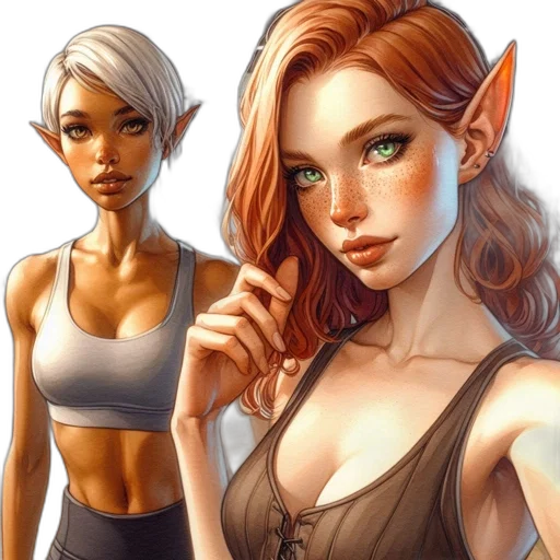 fantasy art, concept art, comic book art, photorealistic transparent PNG cut-out