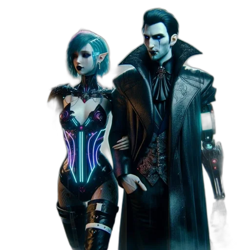 concept art, cyberpunk, fantasy art, comic book art transparent PNG cut-out