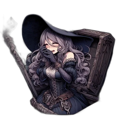 hat, mask, staff, weapon transparent PNG cut-out
