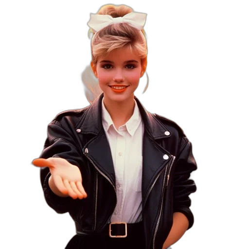 jacket, hat, vaporwave, photorealistic transparent PNG cut-out