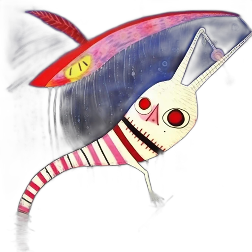 creature, dragon, staff, hat transparent PNG cut-out