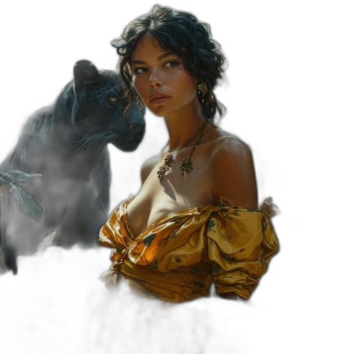 dress, dragon, fantasy art, concept art transparent PNG cut-out