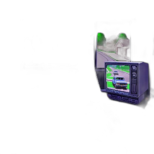 robot, weapon, 3d render, vaporwave transparent PNG cut-out