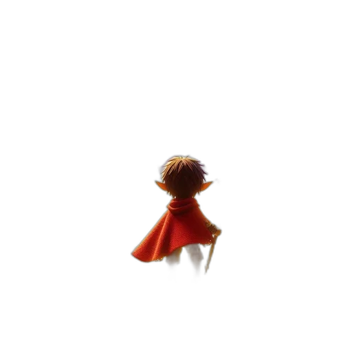 hair, umbrella, jacket, staff transparent PNG cut-out