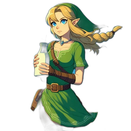 dress, bottle, staff, weapon transparent PNG cut-out