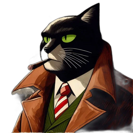 jacket, animal, comic book art, concept art transparent PNG cut-out