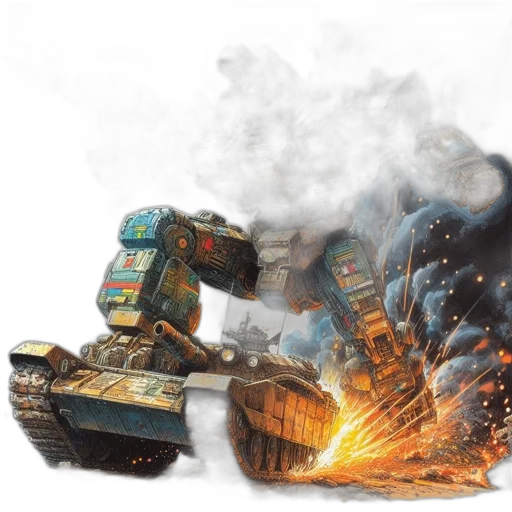 robot, weapon, concept art, fantasy art transparent PNG cut-out