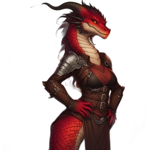 dragon, dress, fantasy art, concept art transparent PNG cut-out