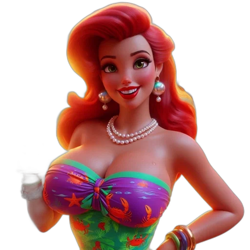 dress, jewelry, 3d render, cartoon transparent PNG cut-out