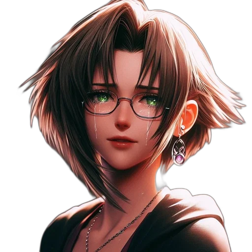 face, staff, hair, jewelry transparent PNG cut-out
