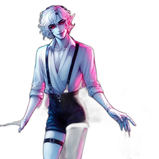 staff, concept art, cyberpunk, watercolor transparent PNG cut-out