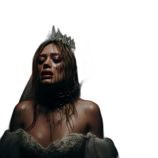 crown, concept art, distressed, woman transparent PNG cut-out