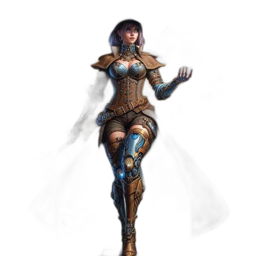 staff, robot, sword, dress transparent PNG cut-out