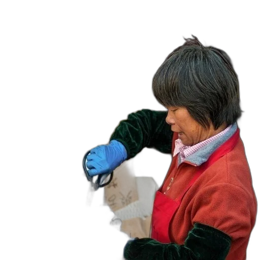 jacket, mask, staff, weapon transparent PNG cut-out