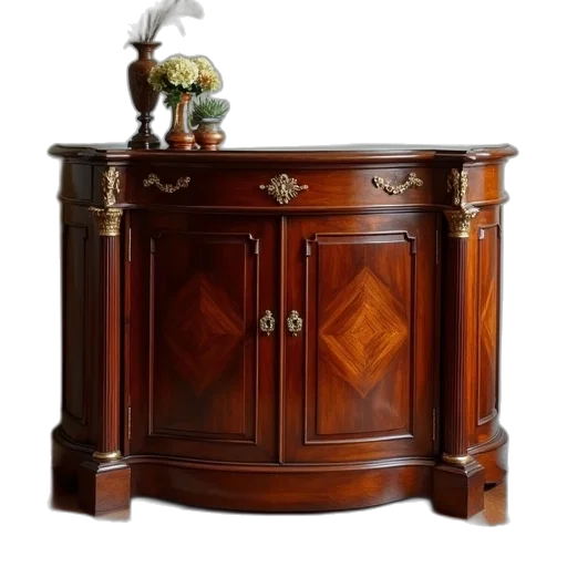 furniture, crown, vintage, mahogany transparent PNG cut-out