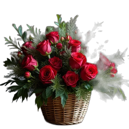 flower, crown, photorealistic, 3d render transparent PNG cut-out