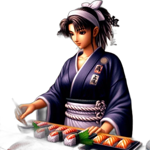food, staff, photorealistic, pixel art transparent PNG cut-out