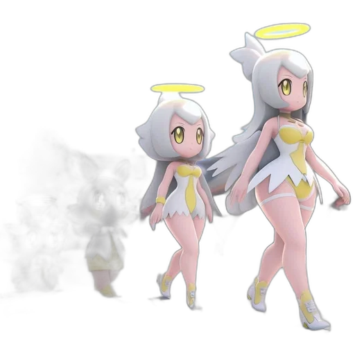 creature, concept art, 3d render, pixel art transparent PNG cut-out