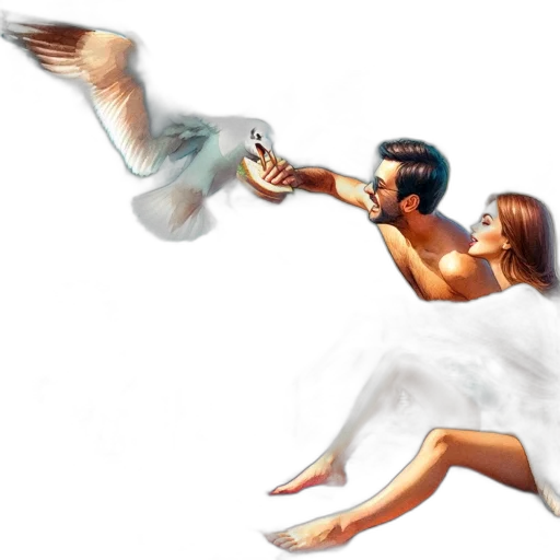 concept art, fantasy art, photorealistic, oil painting transparent PNG cut-out
