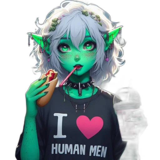 robot, staff, dress, jewelry transparent PNG cut-out