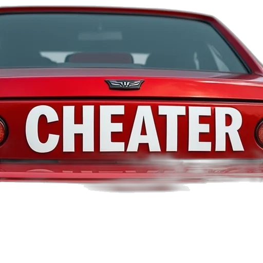 car, bumper, sticker, red transparent PNG cut-out
