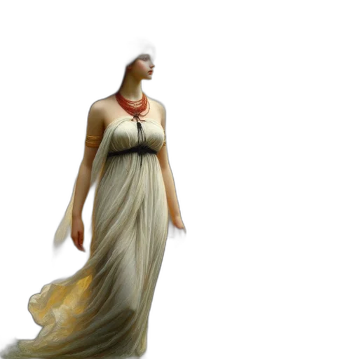 dress, staff, jewelry, concept art transparent PNG cut-out