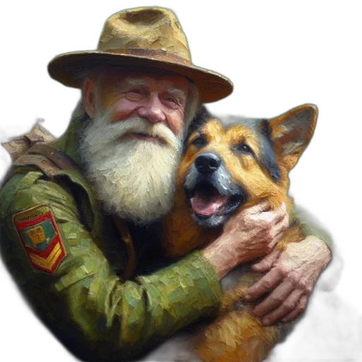 animal, hat, staff, creature transparent PNG cut-out