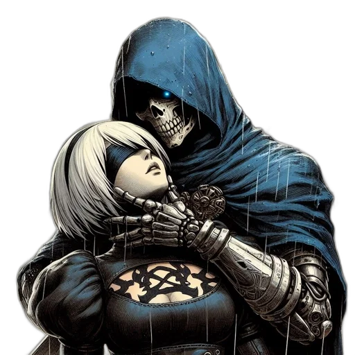 comic book art, concept art, cyberpunk, woman transparent PNG cut-out