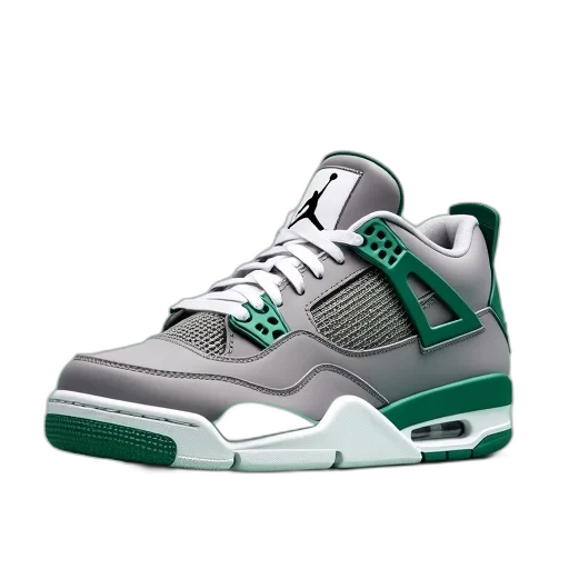 shoes, 3d render, green, air transparent PNG cut-out