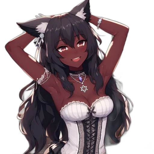 dress, staff, anime, fantasy art transparent PNG cut-out