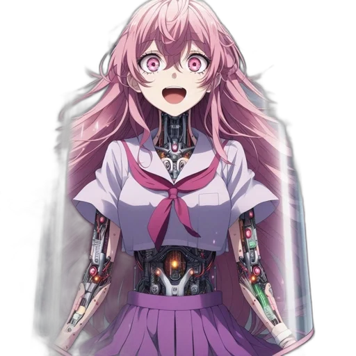 robot, weapon, staff, dress transparent PNG cut-out