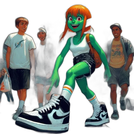 shoes, robot, concept art, comic book art transparent PNG cut-out