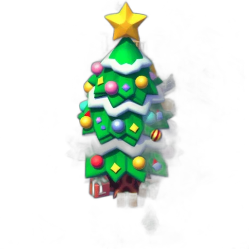 tree, staff, pixel art, 3d render transparent PNG cut-out