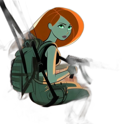 staff, weapon, jacket, concept art transparent PNG cut-out