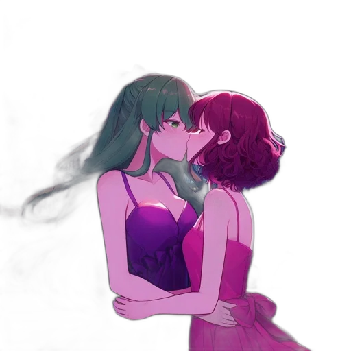 dress, mask, watercolor, vaporwave transparent PNG cut-out