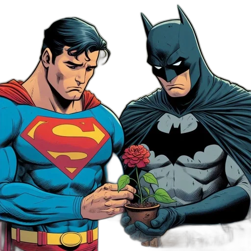 comic book art, comic, illustration, superman transparent PNG cut-out