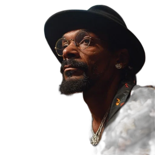 hat, face, jacket, staff transparent PNG cut-out