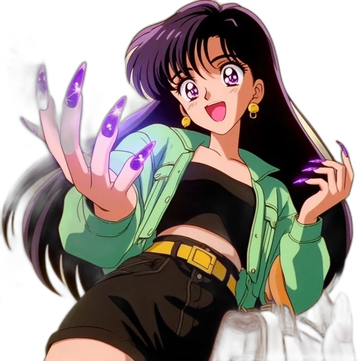 jacket, vaporwave, anime, concept art transparent PNG cut-out