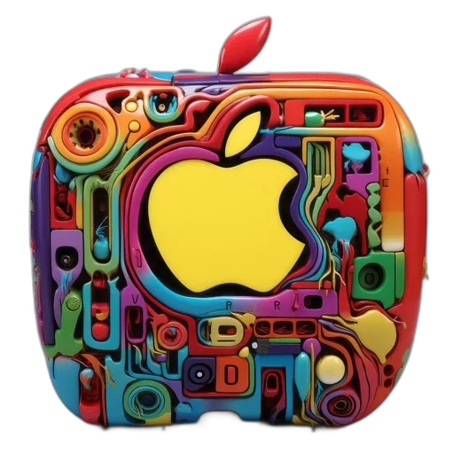 jewelry, 3d render, colorful, apple transparent PNG cut-out