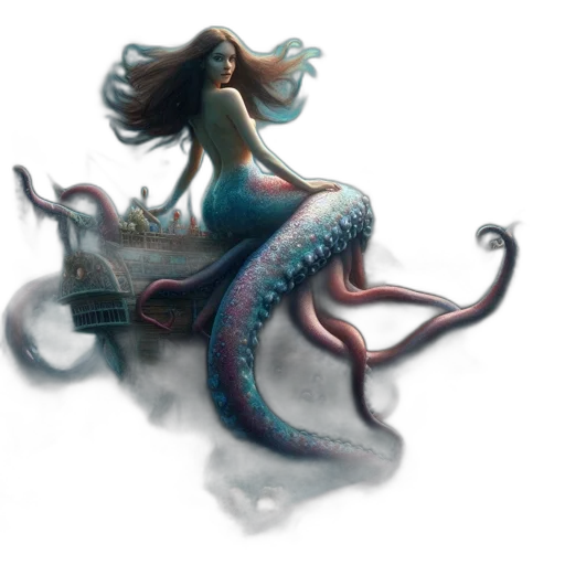 creature, hair, concept art, fantasy art transparent PNG cut-out