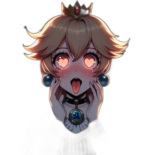 crown, staff, face, creature transparent PNG cut-out