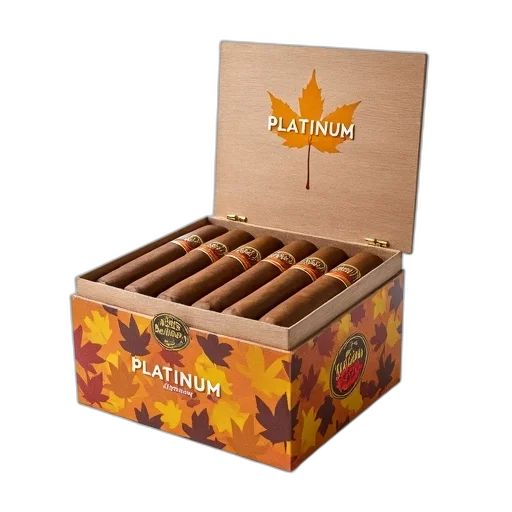 box, platina, cigars, displayed transparent PNG cut-out