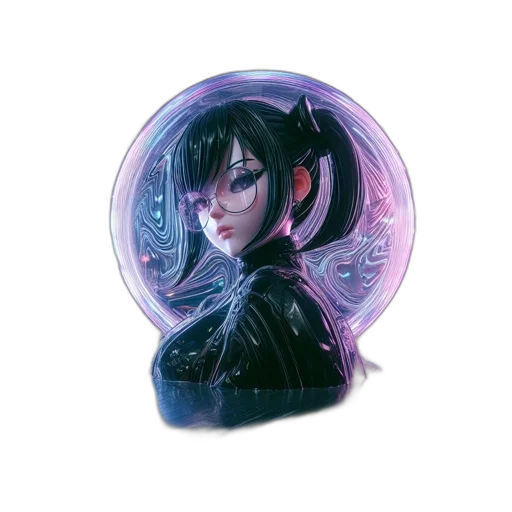 face, fantasy art, concept art, cyberpunk transparent PNG cut-out