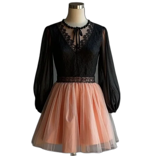 dress, jacket, dark, monochrome transparent PNG cut-out