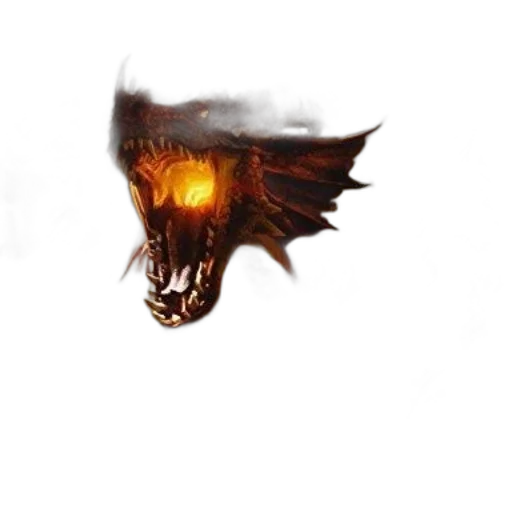 dragon, creature, mask, staff transparent PNG cut-out