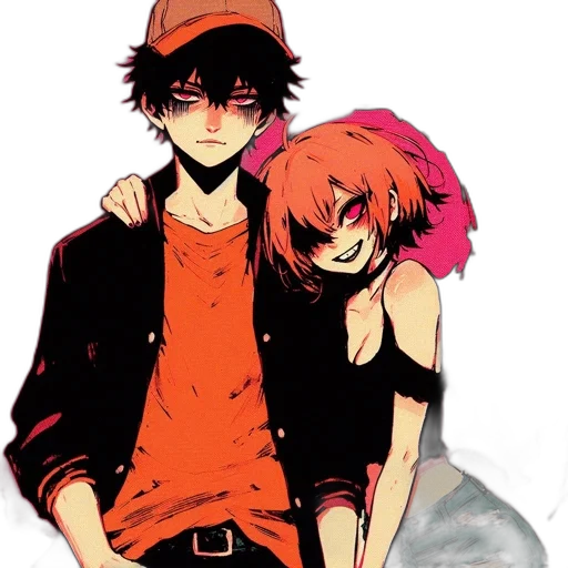 anime, concept art, comic book art, watercolor transparent PNG cut-out