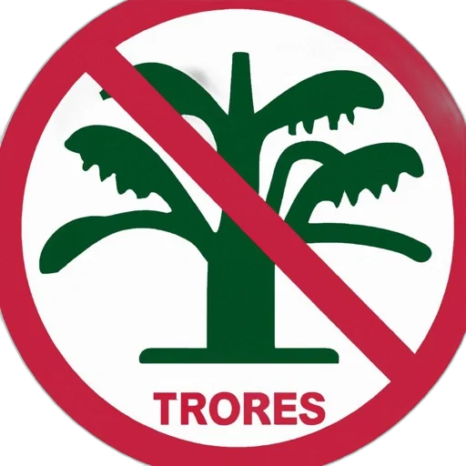 tree, prohibition, sign, featuring transparent PNG cut-out