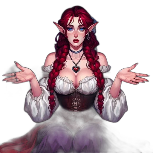 dress, fantasy art, concept art, pixel art transparent PNG cut-out