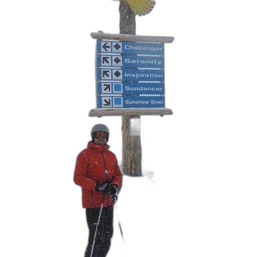 staff, jacket, snow, skier transparent PNG cut-out