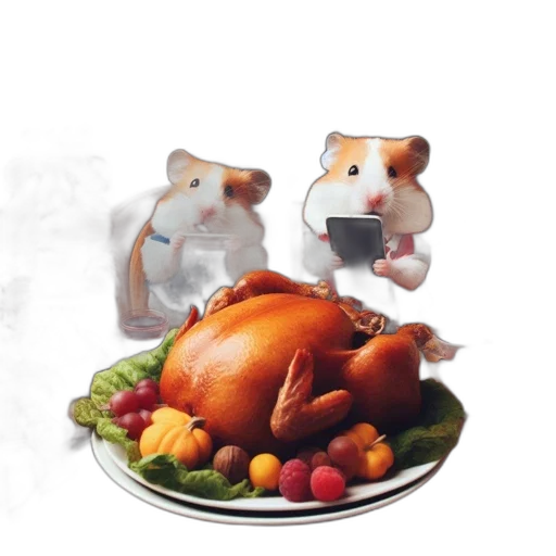 food, animal, 3d render, photorealistic transparent PNG cut-out